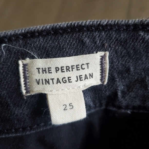 Madewell The Perfect Vintage Straight Jean Size 25 Washed Black High Rise - Picture 7 of 11